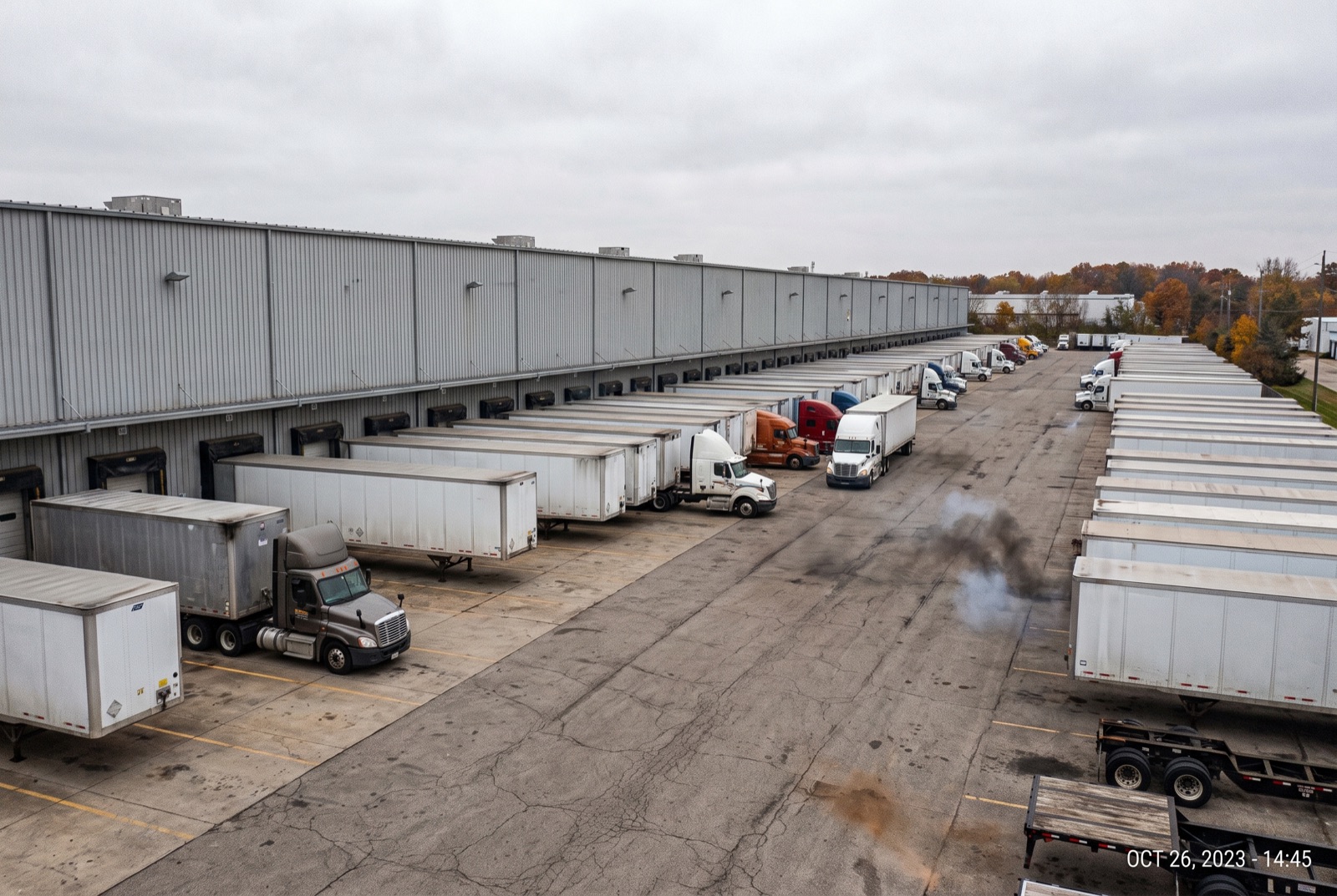 Lineup of trucks